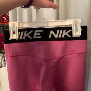 Pink high waisted nike leggings